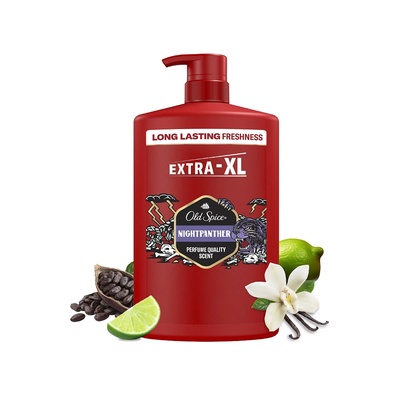 Old Spice Душ гел и шампоан 3 в 1 Old Spice Nightpanther за тяло, коса и лице, 1000 мл (452670)