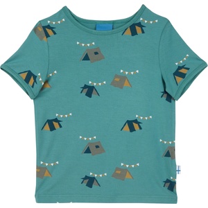finkid Детска тениска Finkid Kid's Ilta Sun T-shirt - Deep Jungle - размер 100/110 (704-5778-0213)