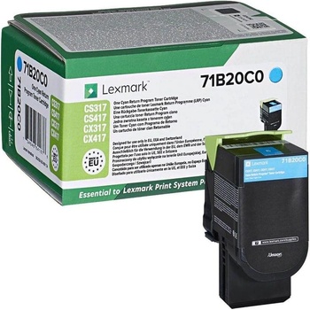 Lexmark Оригинална тонер касета Lexmark 71B20C0, 2300 страници/5%, Cyan (3020103591)