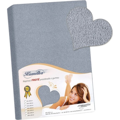 Bellatex Froté prestieradlo Kamilka modrosivá 100x200