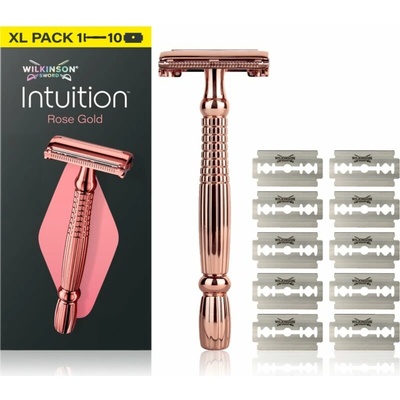 Wilkinson Sword Intuition Rose Gold Razor + 9 ks hlavic