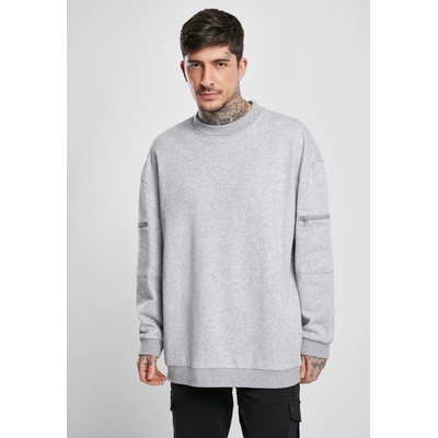 Urban Classics Мъжка блуза в сив меланж Urban Classics Training Terry Crew UB-TB3675-00735 - Сив, размер XXL
