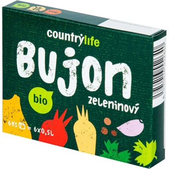 CountryLife - Зеленчуков бульон, кубчета, БИО, 66 гр