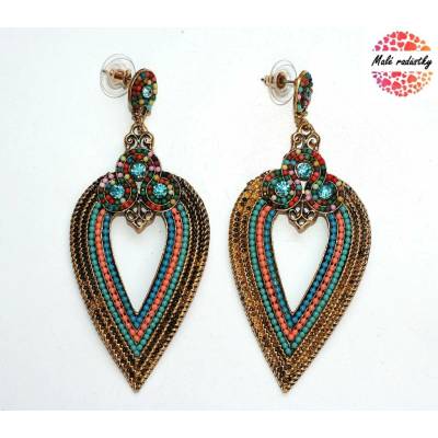 Fashion Jewerly Bohemian velká barevná slza 099