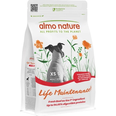 Almo Nature Life Maintenance Adult Small Beef & Rice 3 x 2 kg