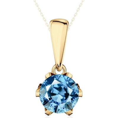 Savicki Prívesok The Journey žlté zlato modrý laboratórny diamant TJ Z01 BR 050 LABBLUE Z