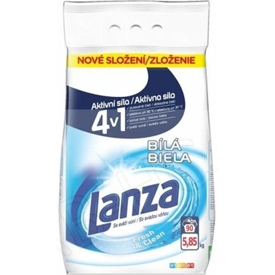 Lanza Fresh & Clean Bílá prací prášek 90 PD 5,85 kg