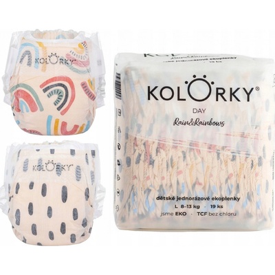 KOLORKY DAY déšť a duhy L 8-13 kg 19 ks