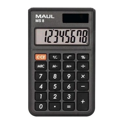 MAUL Джобен калкулатор, 8 цифри, maul „ms 8, черен 7260290 (7260290)