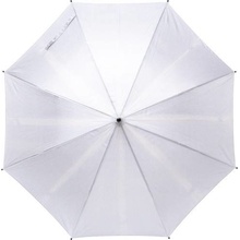 Deštník klasický automatický rovná rukojeť bílý