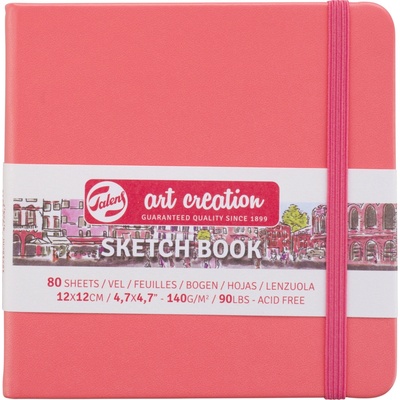 Talens Art Creation Sketchbook v pevnej väzbe Coral Red 12 x 12