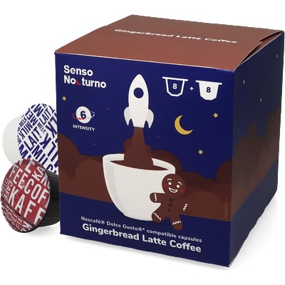 Senso Nocturno | Лате с джинджифилови бисквитки - 16 капсули за Dolce Gusto