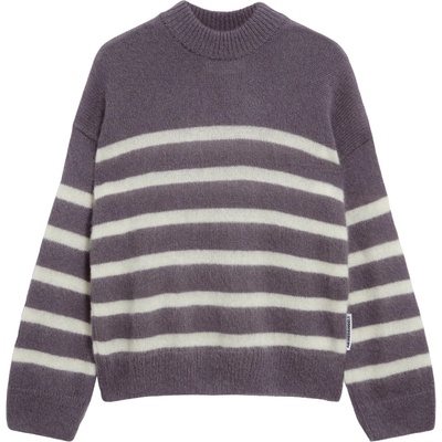 ARMEDANGELS Дамски вълнен пуловер ARMEDANGELS Women's Gwyneiraa Stripes Wool jumper - Iron Cast / Oatmilk - размер XS (105-5733-0111)