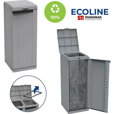 Ecoline Plastová skriňa na triedenie odpadu 1x110 litrov
