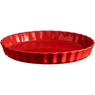 Emile Henry Форма за тарт 28 cm, керамична, червена (EH346031)