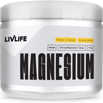 Livlife Magnesium malate 15% drink mango + pomeranč 111 g