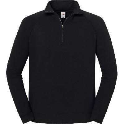 Fruit of the Loom iconic premium СУИТШЪРТ С ЦИП НА ЯКЕТО / Плътен памучен суитшърт с 1/4 цип - черен, xxxl (16228800213)