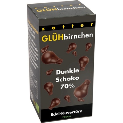 Zotter Bio hořká couverture 70% v žárovkách 130 g
