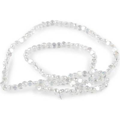 Stoklasa Skleněné korálky broušené 4 mm ploché, na drátku Balení: 1 sáček, Varianta: 1 transparent AB 1 transparent AB