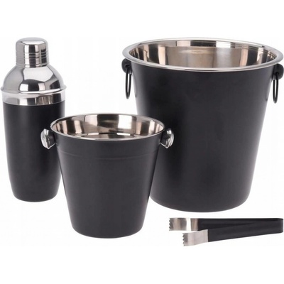 EH Excellent Houseware Barmanská sada, nerezová ocel, 4 prvky, černá