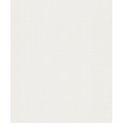 Grandeco BZ3401 Biela vliesová tapeta na stenu, vlnky, rozmery 0,53 x 10,05 m