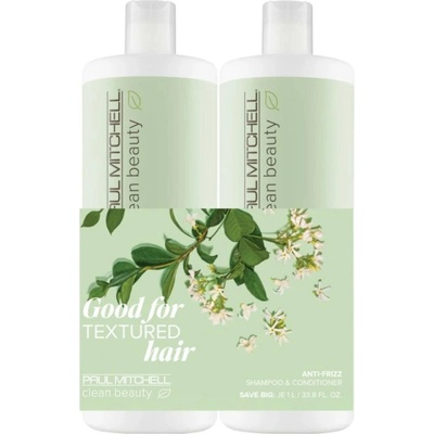 Paul Mitchell Clean Beauty Smooth šampon 1000 ml + kondicionér 1000 ml dárková sada