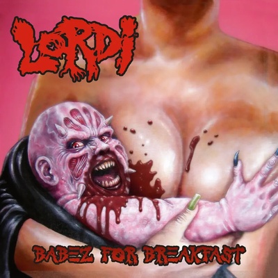 Lordi Babez For Breakfast Coloured Pink & Red Marbled Vinyl LP
