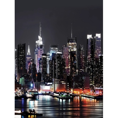 Preinterier Fototapeta panel - PL0130 - New York v noci vlies - 206cm x 275cm