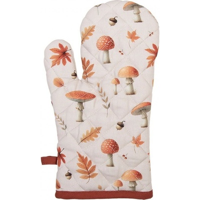 Clayre & Eef Oven Mitt Beige Cotton 18 x 30 cm