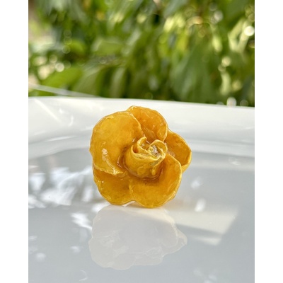 Meganflo Пръстен Жълта роза СРЕБРО