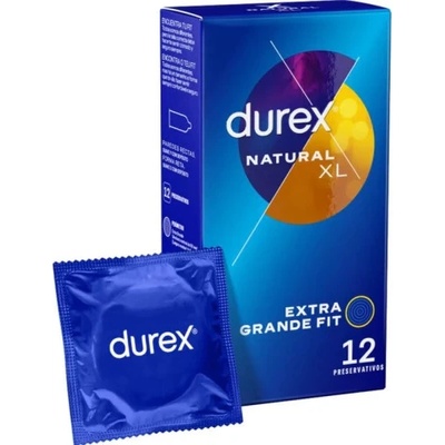 Durex 12 бр. Durex Natural XL 60 mm Големи презервативи