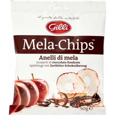 Gilli jablkové chipsy s čokoládou 50 g
