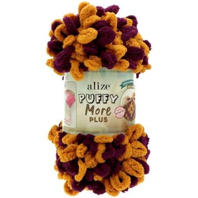 Alize Puffy More Plus 8004 okrová a třešňová