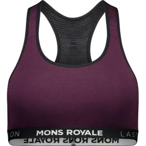 Mons Royale Дамски спортен сутиен Mons Royale Women's Sierra Sports Bra - Fig / Black (115-1402-1514)