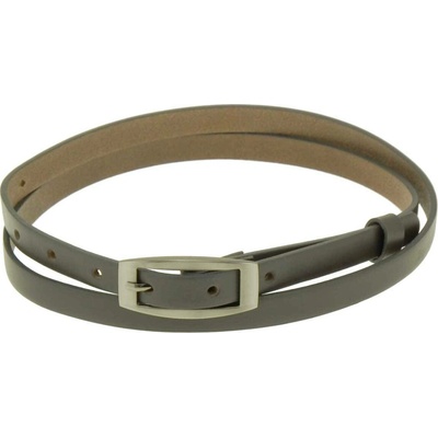 Penny Belts dámský kožený opasek Šedá Kůže