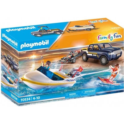 Playmobil 70534 Pick-up s motorovým člnom