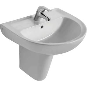 Ideal Standard Eurovit - Умивалник 65x48x22 см, с преливник, 1 отвор за смесител, бял V134001 (V134001)