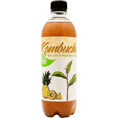 Stevikom BIO Kombucha Biely čaj s príchuťou ananásu 0,5 l