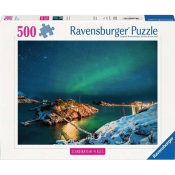 Ravensburger Пъзел Ravensburger от 500 части - Северно сияние в Тромсьо (12000845)