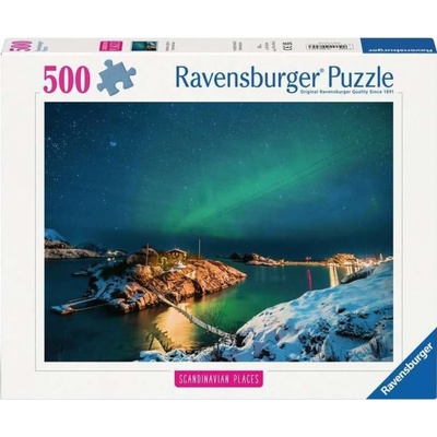 Ravensburger Пъзел Ravensburger от 500 части - Северно сияние в Тромсьо (12000845)