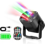 Tyonto Wireless Disco Ball Party Light 4500 mAh Battery Music Controlled Disco Light Party Light 60 Different Patterns Strobe Effect with Remote Control and 2M USB (Battery Version, Black) - 60-BT (60-BT)