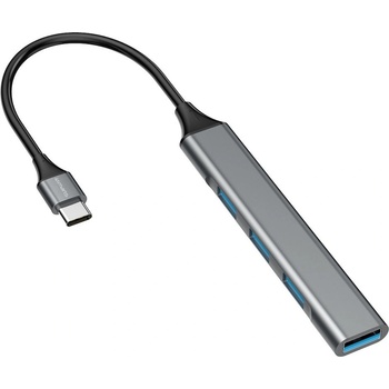 4smarts 4-портов USB-C хъб за компютри и лаптопи (тъмносив) - 4smarts 4in1 USB-C 4-port USB Hub (456908)