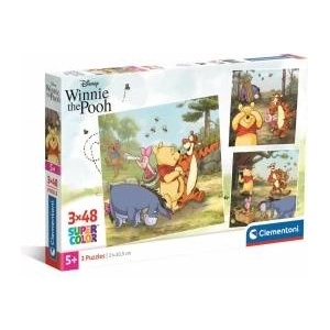 Clementoni -CLE puzzle 3x48 SuperKolor Winnie The Pooh 25063