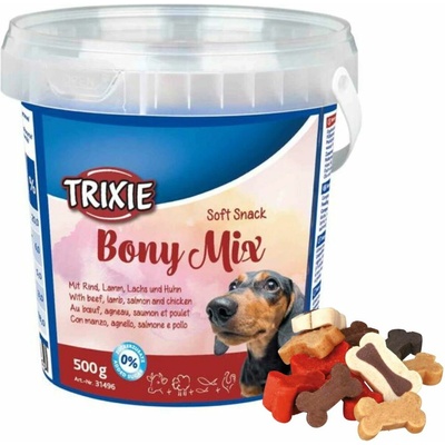 Trixie Soft Snack Bony MIX hověz, jehněč, losos 500 g