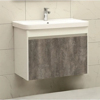 Inter Ceramic Конзолен PVC шкаф ICP 8365 с умивалник, 80.5x46x63см (8365)