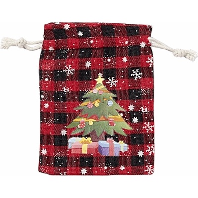 Nefertitis Sáček jutový Vánoční stromeček NF58971 - 10 x 14 cm