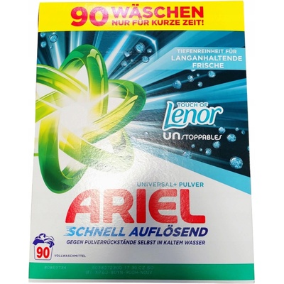 Ariel Universal +Pulver prací prášek Touch of Lenor Unstoppables 4,95 kg 90 PD