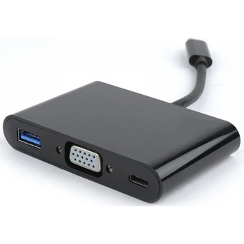 Gembird USB хъб GemBird 3 в 1, Черен | A-CM-VGA3in1-01 (A-CM-VGA3in1-01)