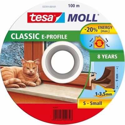 Tesnenie tesamoll® profil E, 9 mm, hnedé, 100 m