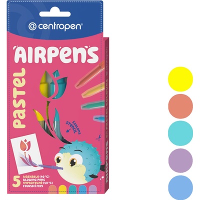 Centropen 1500/5 Pastel Colours 5 pastelových barev se šablonou